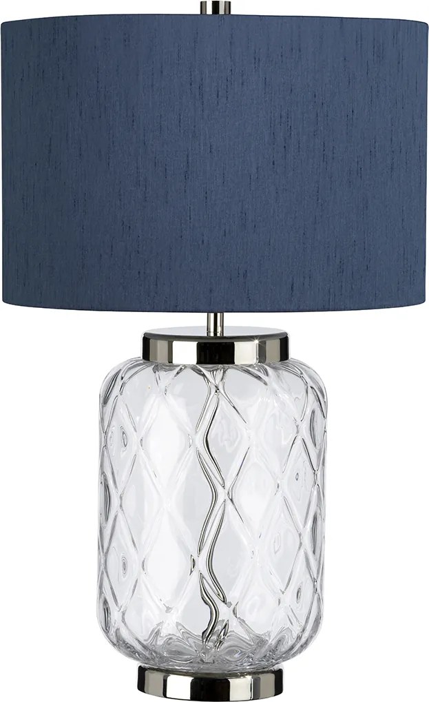 Quintiesse glamour modern asztali lámpa sola kék polírozott nikkel elsqn-sola-tl-s-blu