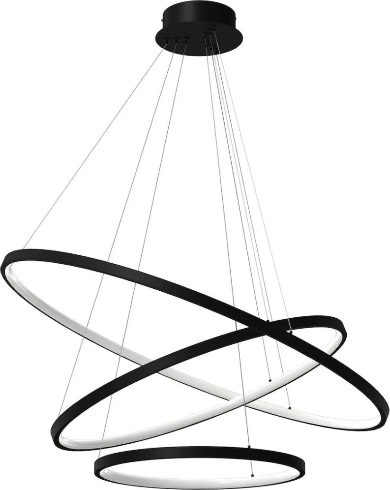 MILAGRO ML1543 HOOP Modern Led Függesztett Lámpa Fekete LED IP20