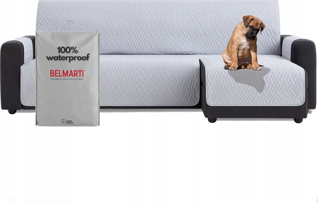 Ágytakaró vízálló kanapé sarokvédő teflon szürke 200 cm jobbos