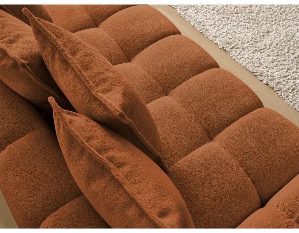Terrakotta színű zsenília kanapé 278 cm Everest – Bobochic Paris