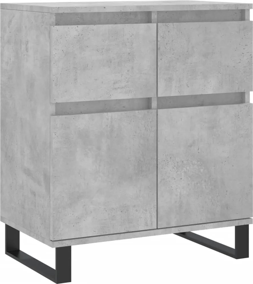 vidaXL betonszürke szerelt fa tálalószekrény 60 x 35 x 70 cm