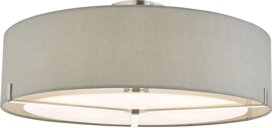 DAR LIGHTING SAN5339 SANTINO Ernyős Mennyezeti Lámpa Szatén Króm E27 IP20