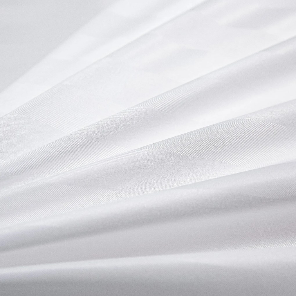 JASMINE mikroszálas szállodai ágyneműhuzat, fehér – 2 cm-es csíkos, szállodai zsebes Ágyneműhuzat mérete: 70 x 90 cm | 140 x 220 cm