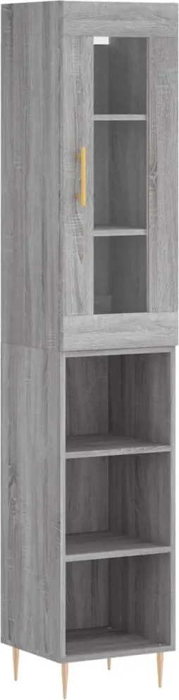 vidaXL szürke sonoma szerelt fa magasszekrény 34,5 x 34 x 180 cm