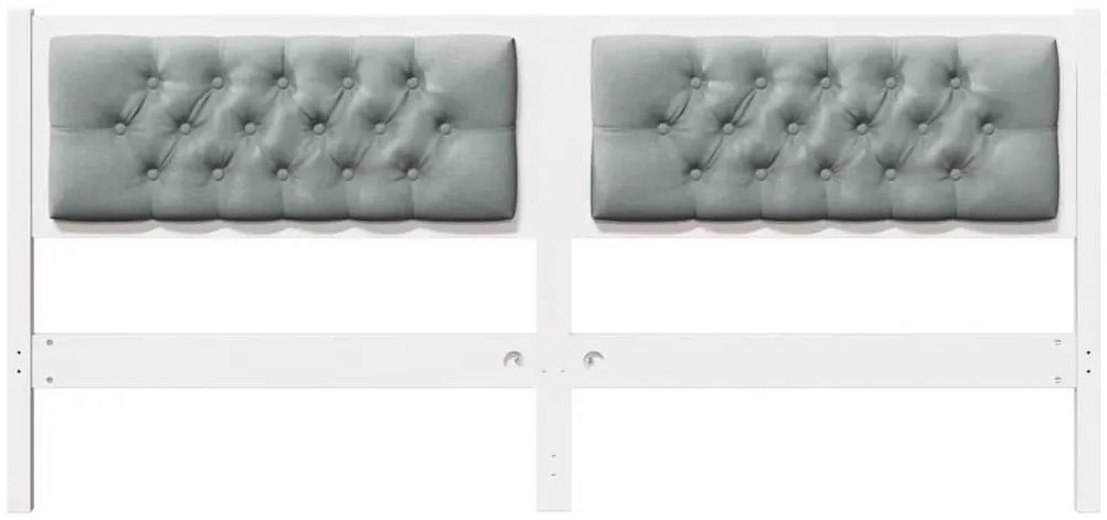 Fejtámla Egyéb Fehér és világosszürke 160 cm Tömör fenyőfa