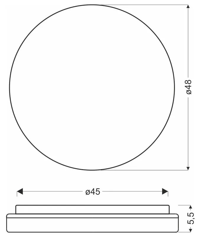 Natúr színű LED mennyezeti lámpa ø 48 cm Gandava – Candellux Lighting