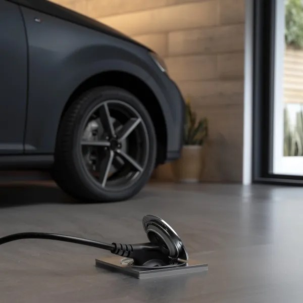 Brilagi - Kültéri beépített padló aljzat IP55 matt króm négyzet