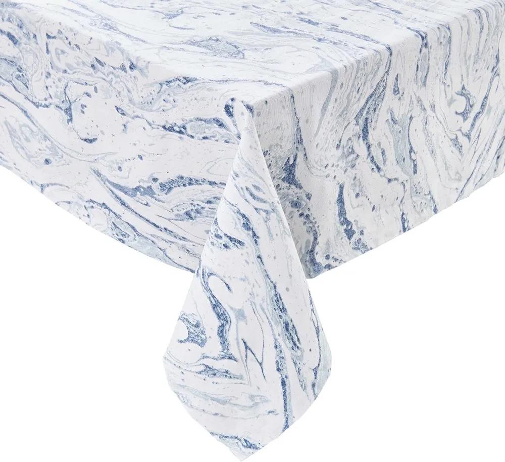 BLUE MARBLE pamut asztalterítő 160 x 160cm