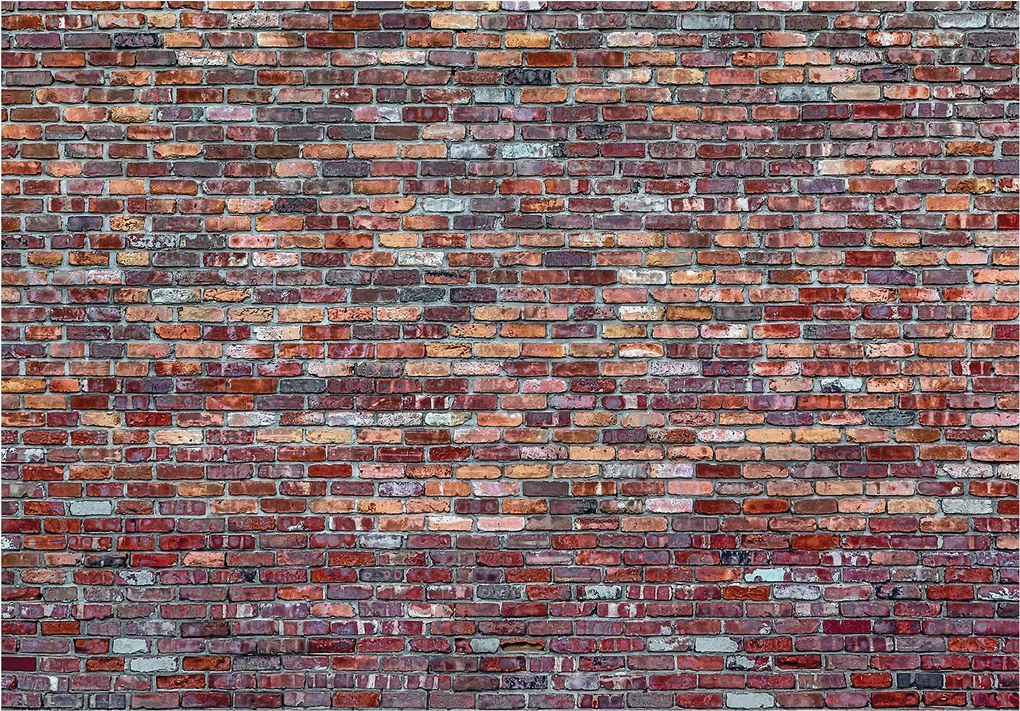 Fotótapéta Tégla Sakktábla Retro Piros-barna textúra 300x210 +ragasztó