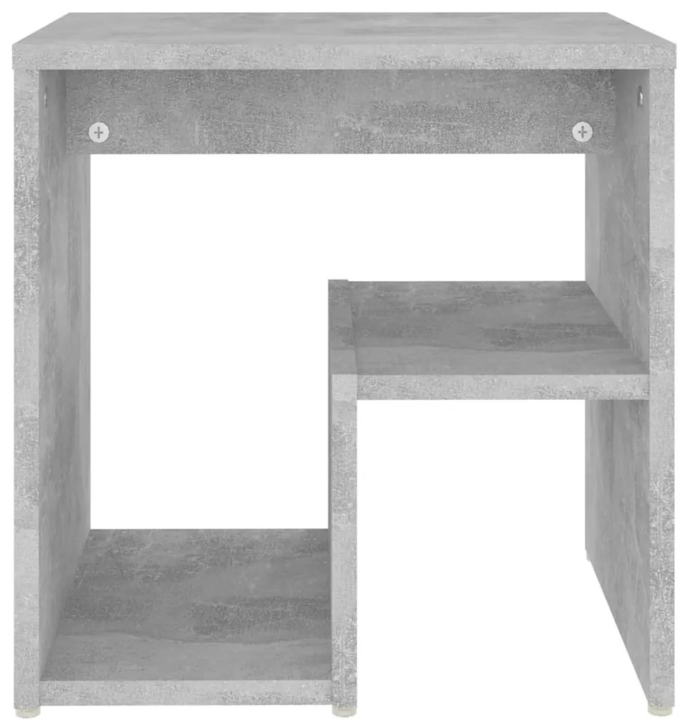 2 db betonszürke szerelt fa éjjeliszekrény 40 x 30 x 40 cm