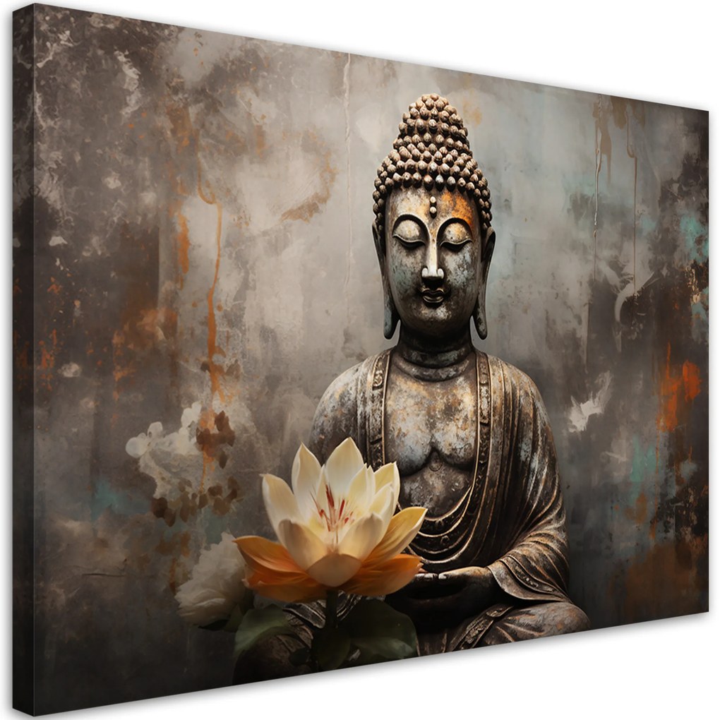 Gario Vászonkép Meditáló Buddha szobra Méret: 100 x 70 cm