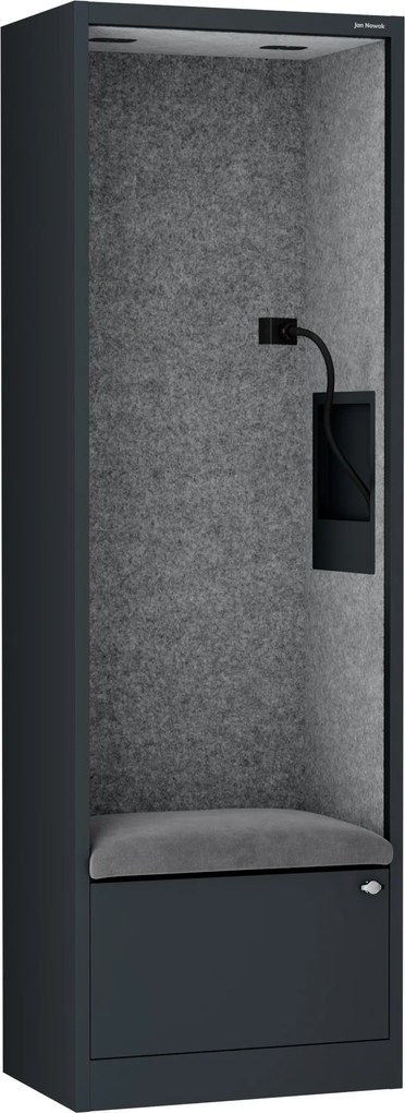 Sally 600mm korpus Antracytowy - siedzisko Szary