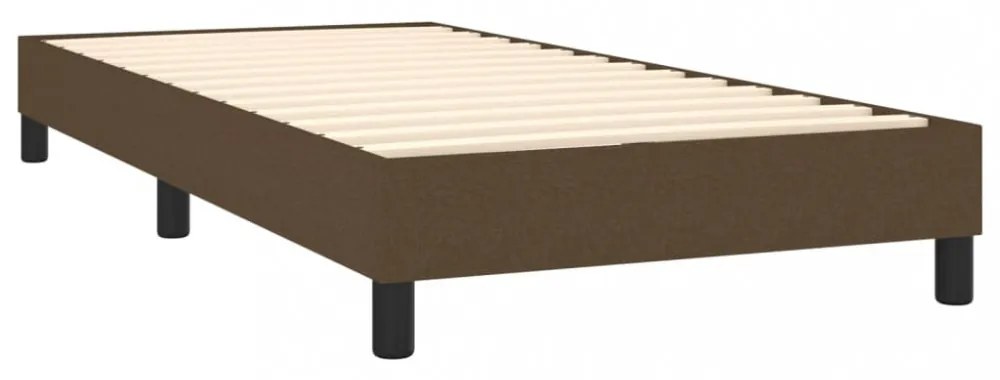sötétbarna szövet ágykeret matrac nélkül 100x200 cm