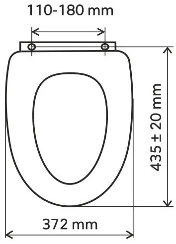 FERRO - MDF WC-ülőke, tölgy dekor