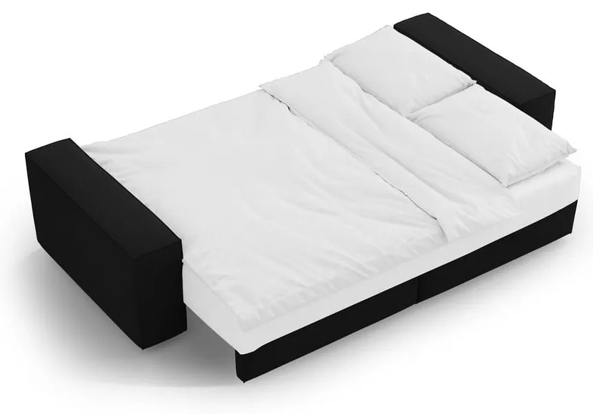 Fekete kinyitható kanapé 247 cm Jodie – Micadoni Home