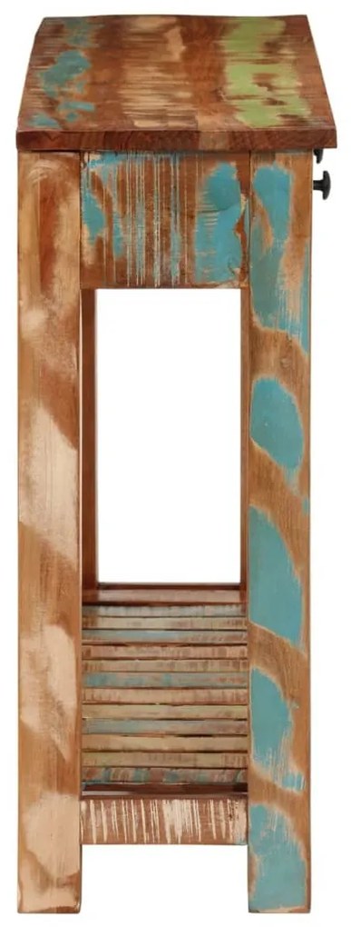 tömör újrahasznosított fa tálalóasztal 110x30x76 cm