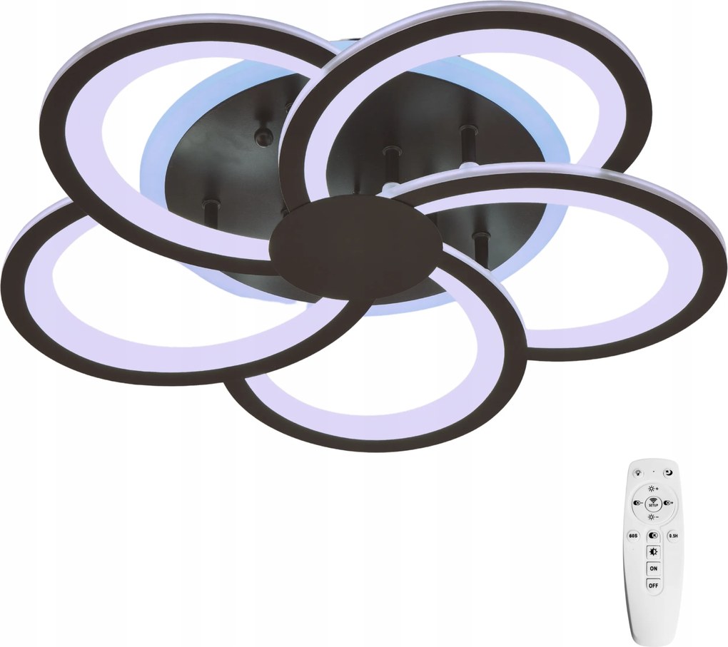 Modern Függő Mennyezeti Lámpa fekete Rgb Csíllár Led Plafon Távirányító