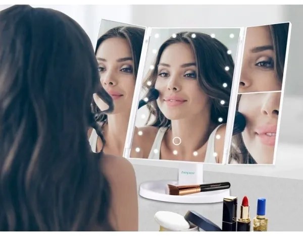 Beper - Sminktükör LED-világítással 4xAAA/5V