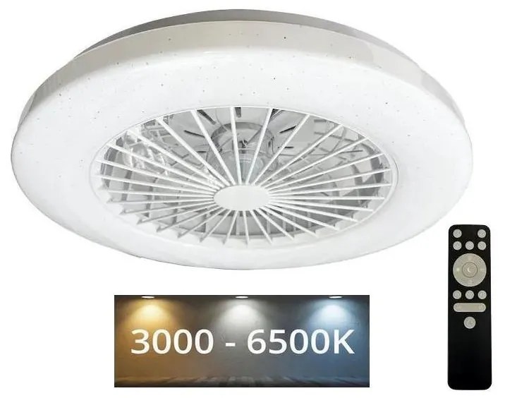 NEDES LED Mennyezeti lámpa ventilátorral STAR LED/48W/230V + távirányítás LCL6340
