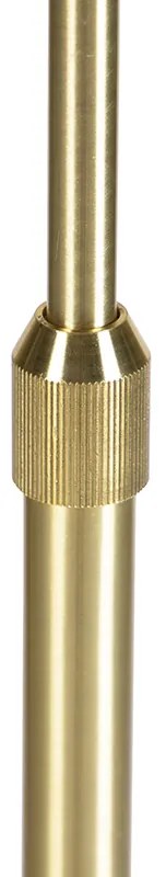 Állólámpa arany/bronz rózsaszín bársony búrával 40/40 cm - Parte