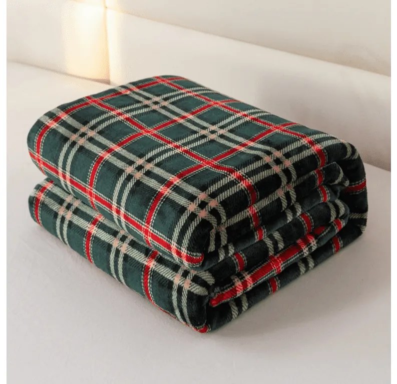 Mikroplüss takaró GLENMOORE, zöld Méret: 160 x 200 cm