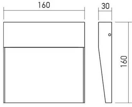 Redo 90478 - LED Kültéri fali lámpa LANDER LED/6W/230V IP54 fehér