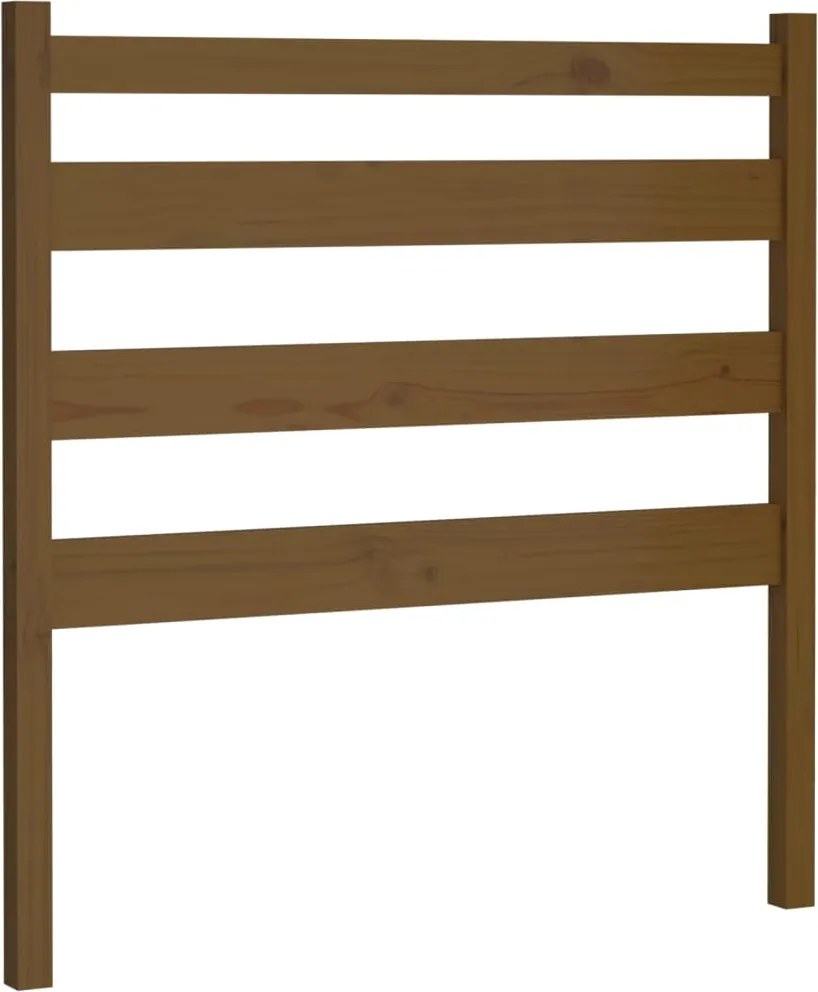 vidaXL mézbarna tömör fenyőfa ágyfejtámla 106 x 4 x 100 cm