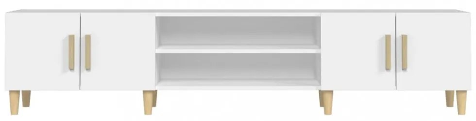 fehér, rétegelt fa TV-szekrény 180 x 31,5 x 40 cm