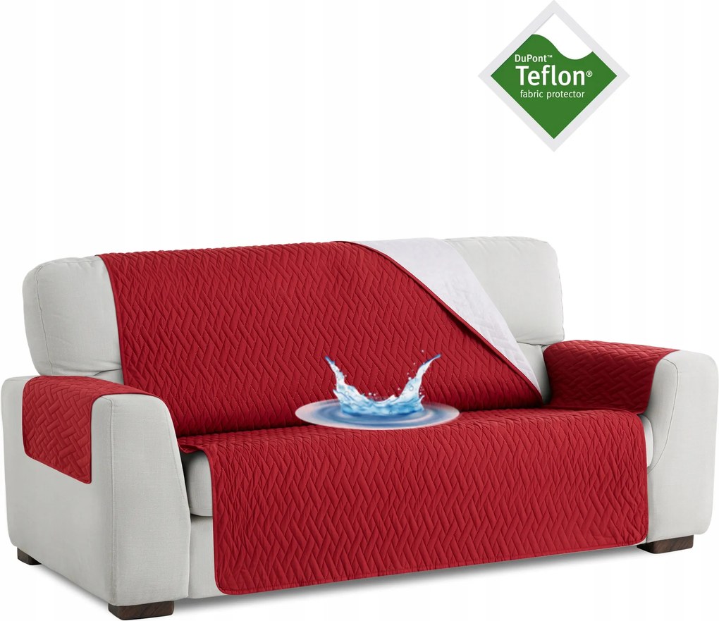 Vízálló ágytakaró háromszemélyes kanapéra teflon protektor piros 160 cm