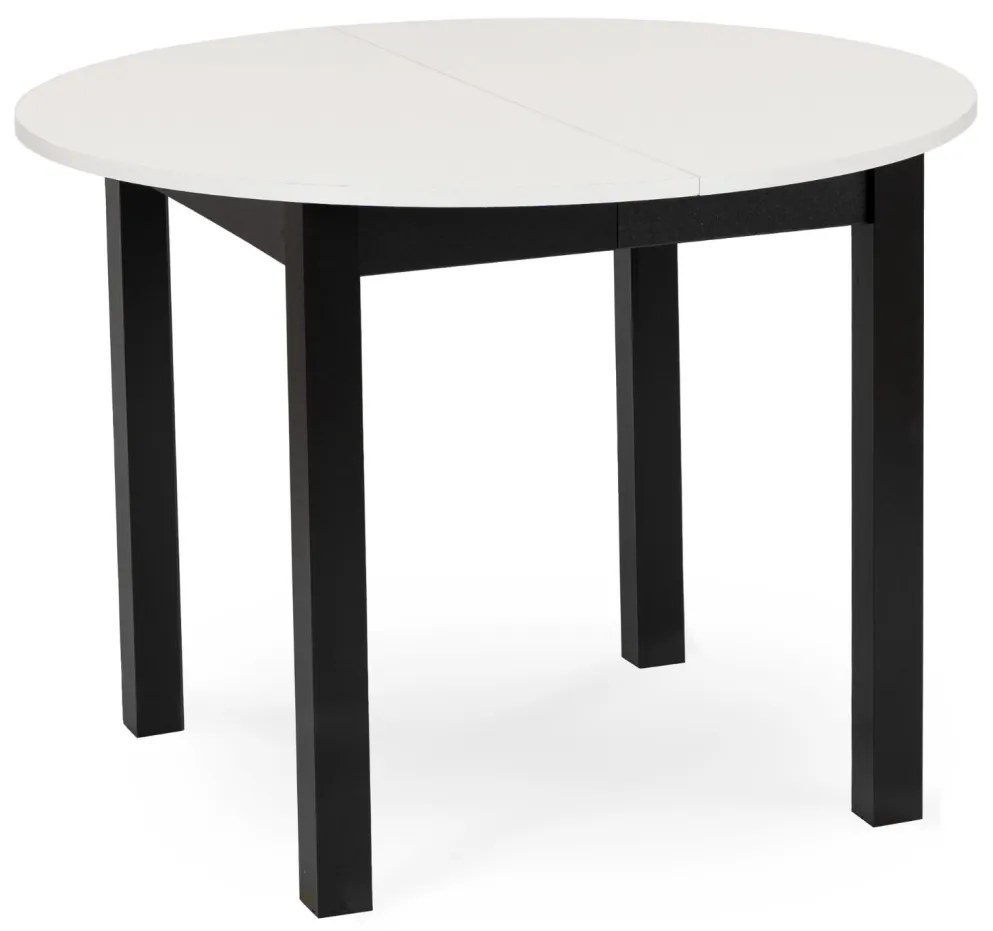 Bővíthető Étkezőasztal Fehér/Fekete Színben. HARRY 102-142 cm