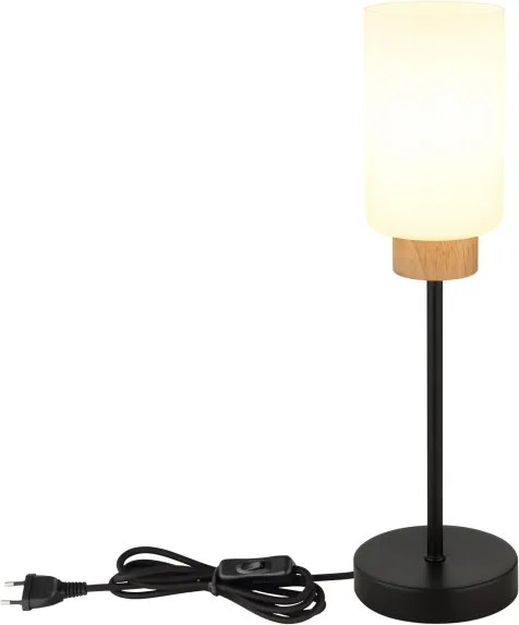Globo 15977T - ROWENA asztali lámpa 1xE27/60W/230V fekete/fehér