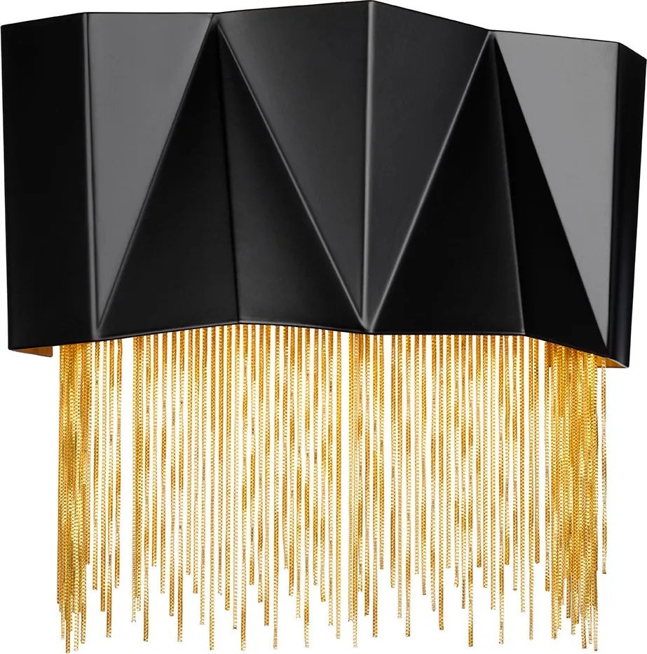 Elstead glamour modern fali lámpa zuma fekete arany elshk-zuma-3w-sbg