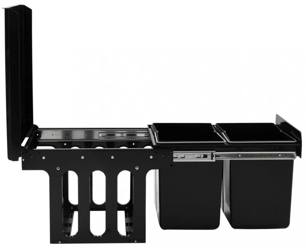 lágyan csukódó kihúzható konyhaszekrény szemeteskuka 36 L