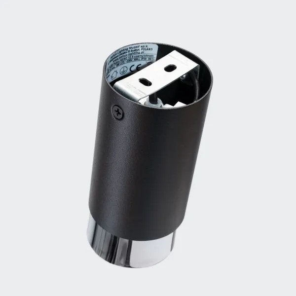 Sollux SL.1408 - Spotlámpa NERO 1xGU10/10W/230V 12,5 cm fekete/fényezett króm