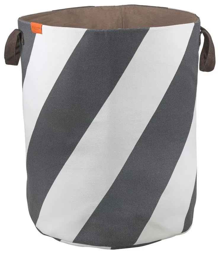 Szürke-krémszínű textil szennyeskosár 5 l Diagonal – Mette Ditmer Denmark