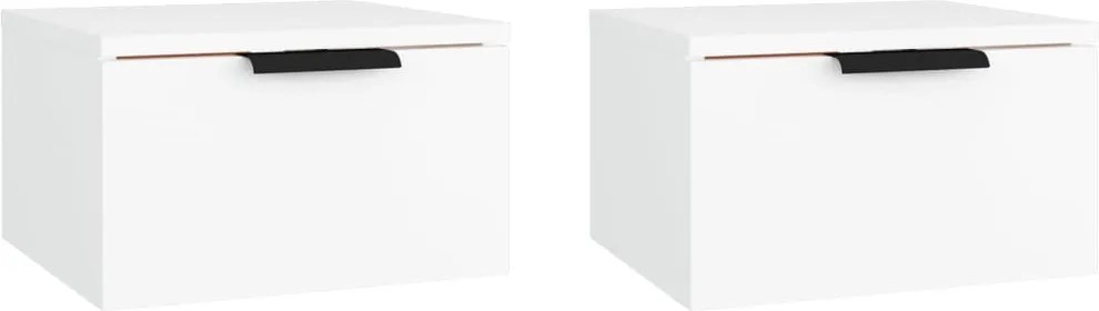 vidaXL 2 db fehér falra szerelhető éjjeliszekrény 34 x 30 x 20 cm