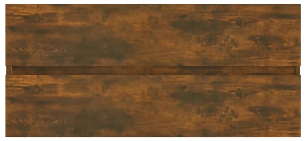 füstös tölgy színű szerelt fa mosdószekrény 100 x 38,5 x 45 cm