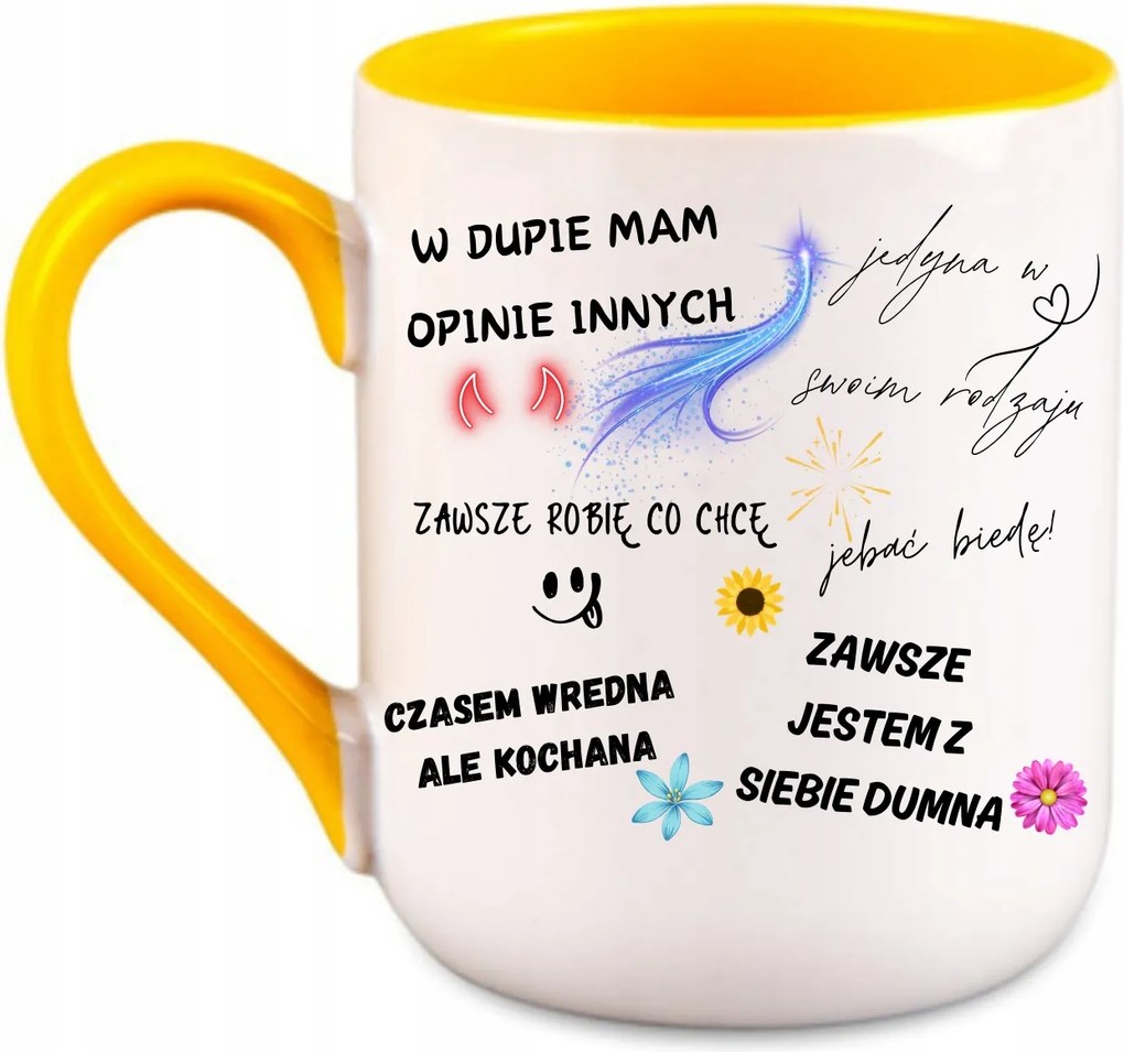 Bögre "Az én bögrém" Sárga 330 coffee