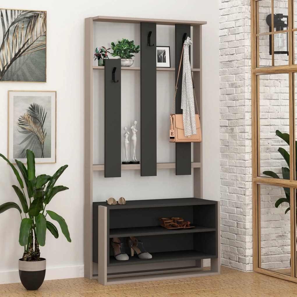 Előszobafal Chester - Light Mocha, Anthracite