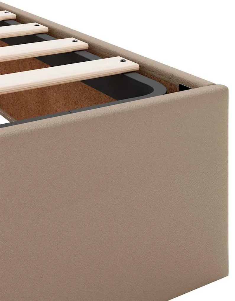 Ágykeret matracmal Cappuccino 140 x 200 cm Műbőr