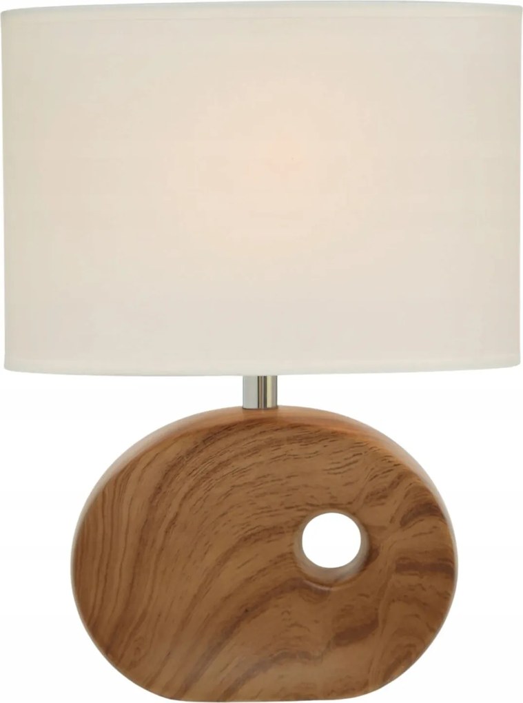 Asztali Lámpa Porcelán Barna Fehér Dekoratív Oakville 30 X 23 CM