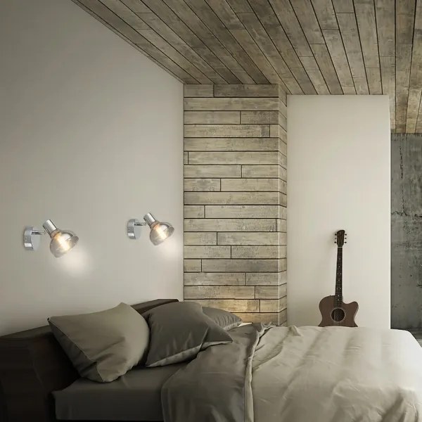 Rabalux 5555 - Fali lámpa HOLLY 1xE14/40W/230V fényes króm