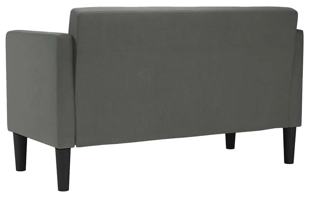 sötétszürke szövet loveseat kanapé 111 cm