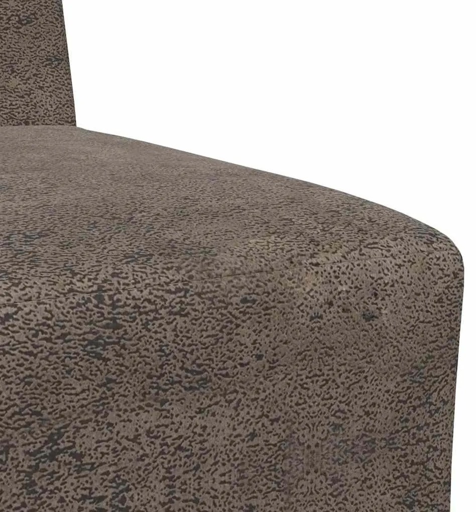 moduláris kanapéegység karfa nélkül sötétszürke műbőr 55 cm