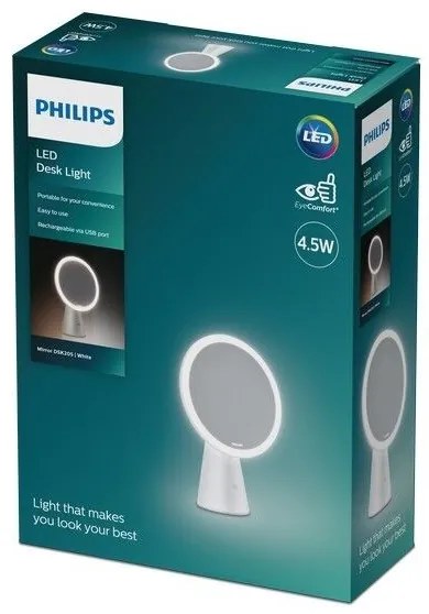 Philips - Állítható fényű LED-es kozmetikai tükör MIRROR LED/4,5W/5V