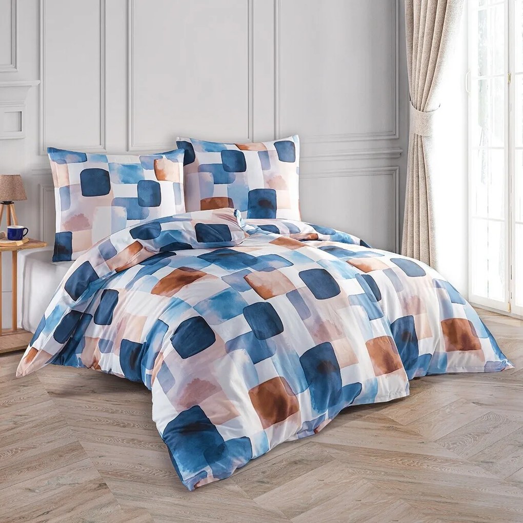 BedTex Satin ágynemű Echo, 160 x 200 cm, 2 x 70 x 80 cm, 160 x 200 cm, 2 db 70 x 80 cm