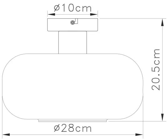 Globo 15566DA - Felületre szerelhető csillár GIUSEPPE 1xE27/40W/230V átm. 28 cm átlátszó