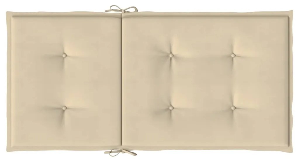 6 db bézs oxford szövet háttámlás székpárna 100x50x3 cm