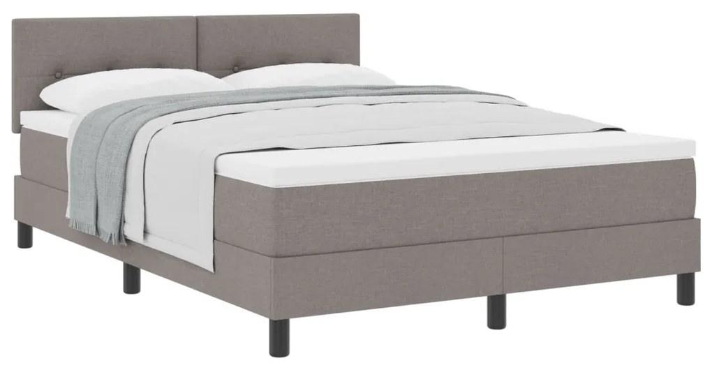 Box Spring Ágy matraccal Taupe 140x200 cm Szövet