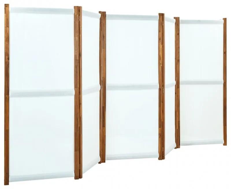 Krémfehér 5 paneles paraván 350 x 170 cm